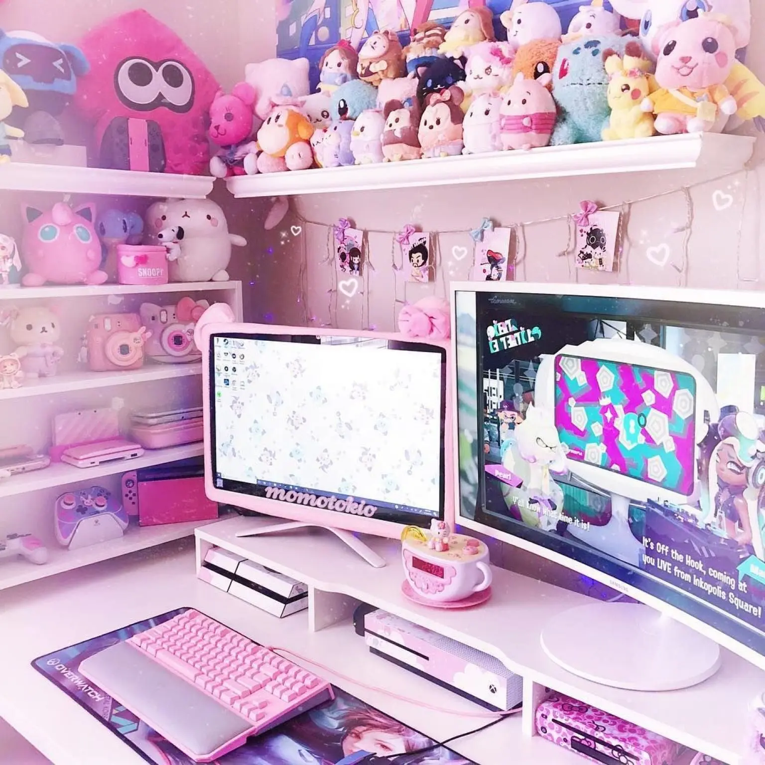Вб для комнаты. Розовая геймерская комната. Милые вещи для комнаты. Вещи для комнаты девочки. Кавайные вещи для комнаты.