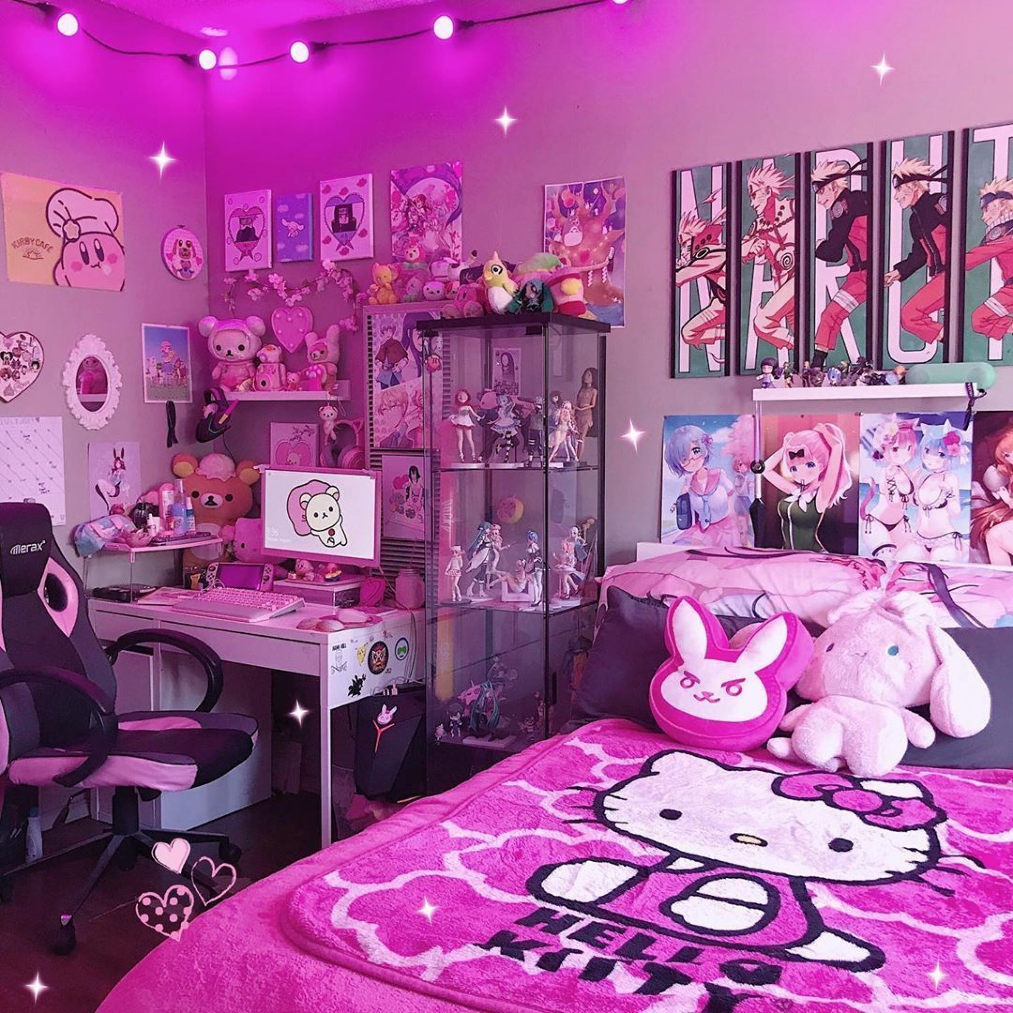 Amazing Pink Gamer Girl Room Aesthetic: 23+ Cute Ideas Of Kawaii Gaming